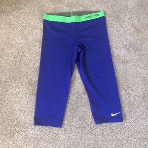 Nike brand capris in good condition